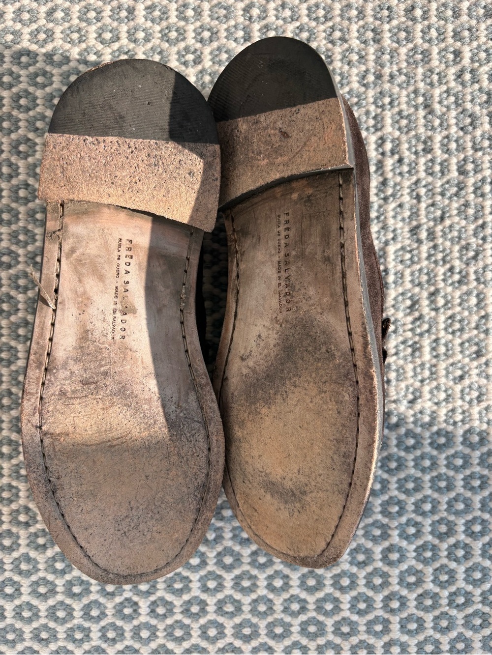 Freda Salvador Elba Penny Loafer in Espresso Suede, Size 7 - Picture 4 of 4